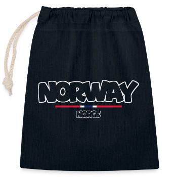 Norway - Norge - Norwegen - Flagge - Skandinavien - Verschließbarer Geschenkbeutel aus Baumwolle (25x30cm) - Navy - Vorne