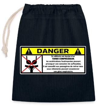 Auto - Verschließbarer Geschenkbeutel aus Baumwolle (25x30cm) - Navy - Vorne