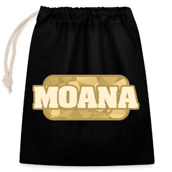 Moana as organic - Closable cotton gift bag (25x30cm) - black - Front