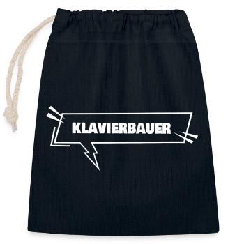 Ausbildung Klavierbauer - Verschließbarer Geschenkbeutel aus Baumwolle (25x30cm) - Navy - Vorne