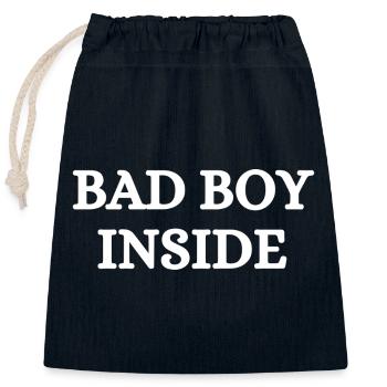 Stylish statement with rebellious flair - Closable cotton gift bag (25x30cm) - navy - Front