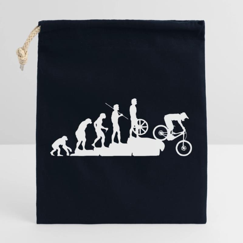 MTB Evolution Downhill edit Verschließbarer Geschenkbeutel aus Baumwolle (25x30cm)