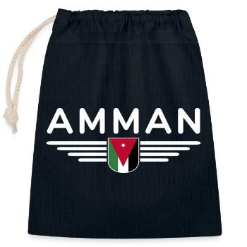 Jordan Amman Fan Outfit T-Shirt Design Gift - Sac cadeau en coton avec cordon (25 x 30 cm) - bleu marine - Devant
