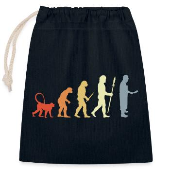 Butcher Development - Closable cotton gift bag (25x30cm) - navy - Front