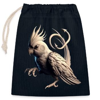 Nymphe du diable (03) - Sac cadeau en coton avec cordon (25 x 30 cm) - bleu marine - Devant