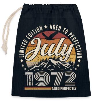 Juli 1972 Geschenk zum 53. Jahrestag Juli 1972 - Verschließbarer Geschenkbeutel aus Baumwolle (25x30cm) - Navy - Vorne