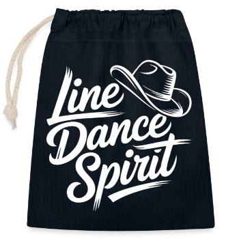 Line Dance Spirit - Verschließbarer Geschenkbeutel aus Baumwolle (25x30cm) - Navy - Vorne