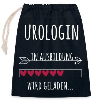 Urologin Ausbildung Medizinstudium Ärztin Medizin  - Verschließbarer Geschenkbeutel aus Baumwolle (25x30cm) - Navy - Vorne
