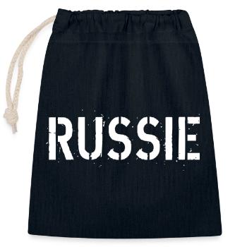 Russland - Verschließbarer Geschenkbeutel aus Baumwolle (25x30cm) - Navy - Vorne