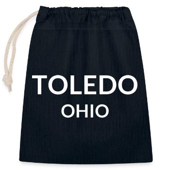 Toledo Ohio USA - Verschließbarer Geschenkbeutel aus Baumwolle (25x30cm) - Navy - Vorne