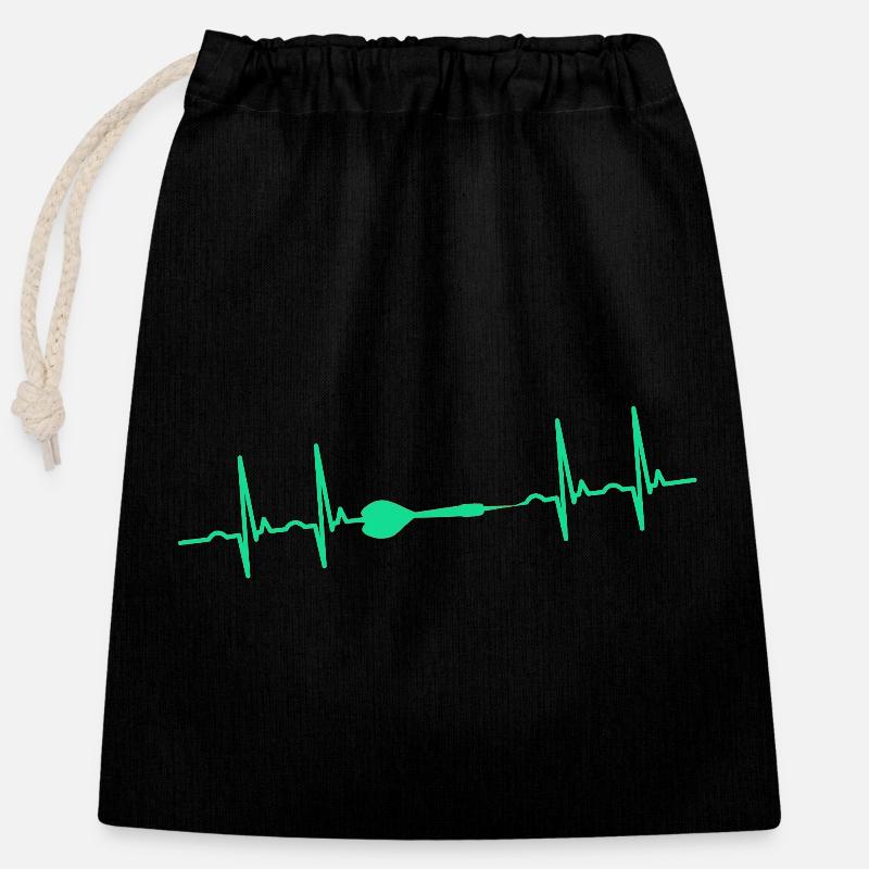 Dart Darter Darten - Verschließbarer Geschenkbeutel aus Baumwolle (25x30cm) - Schwarz