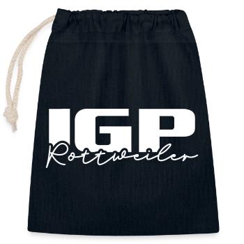 IGP ROTTWEILER Sports de sport Wilsigns Chiens - Sac cadeau en coton avec cordon (25 x 30 cm) - bleu marine - Devant