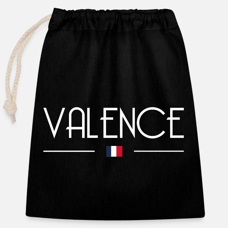 Valence - Closable cotton gift bag (25x30cm) - black