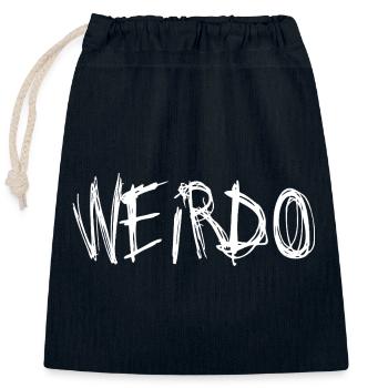 WEIRDO Punk Emo Kawaii Goth Heavy Metal  - Verschließbarer Geschenkbeutel aus Baumwolle (25x30cm) - Navy - Vorne