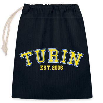 Turin gegründet 2006 - Verschließbarer Geschenkbeutel aus Baumwolle (25x30cm) - Navy - Vorne
