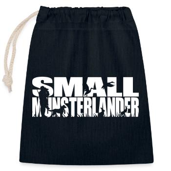 SMALL MUNSTERLANDER Hunting Dog Wilsigns Hunting Dogs - Closable cotton gift bag (25x30cm) - navy - Front