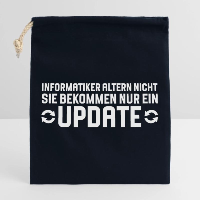 Computer scientists age, not programmers Closable cotton gift bag (25x30cm)