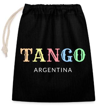 Tango Argentine - Sac cadeau en coton avec cordon (25 x 30 cm) - noir - Devant