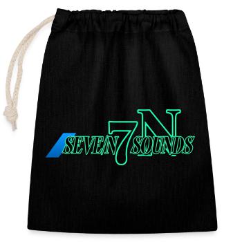 7N Sounds - Verschließbarer Geschenkbeutel aus Baumwolle (25x30cm) - Schwarz - Vorne