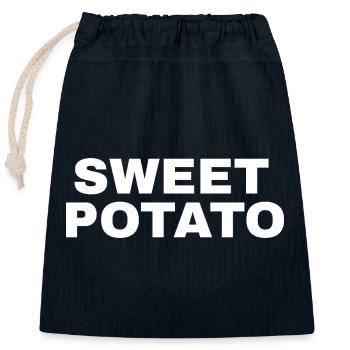 Patate douce Grouchy - Sac cadeau en coton avec cordon (25 x 30 cm) - bleu marine - Devant