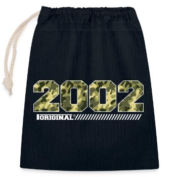 2002 Jubiläumsgeschenk Jahrgang 2002 Armee - Verschließbarer Geschenkbeutel aus Baumwolle (25x30cm) - Navy - Vorne