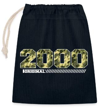 2000 Jubiläumsgeschenk Jahrgang 2000 Armee - Verschließbarer Geschenkbeutel aus Baumwolle (25x30cm) - Navy - Vorne