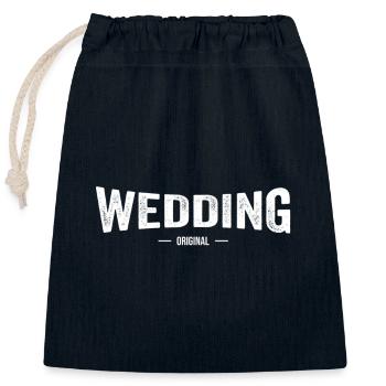 Wedding Original - Verschließbarer Geschenkbeutel aus Baumwolle (25x30cm) - Navy - Vorne