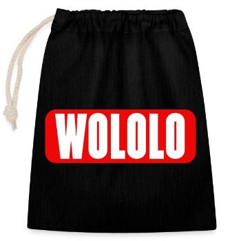 Wololo - 1a - Mobii_3 Edition - Red&White - Verschließbarer Geschenkbeutel aus Baumwolle (25x30cm) - Schwarz - Vorne