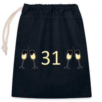 31e anniversaire 31 ans anniversaire 31 ans compte l31 - Sac cadeau en coton avec cordon (25 x 30 cm) - bleu marine - Devant
