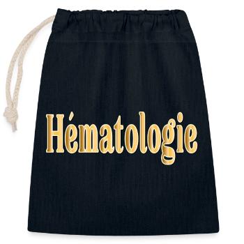 Hématologie Hématologue - Sac cadeau en coton avec cordon (25 x 30 cm) - bleu marine - Devant