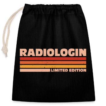 Radiologe Radiologin Radiologie Röntgenarzt - Verschließbarer Geschenkbeutel aus Baumwolle (25x30cm) - Schwarz - Vorne