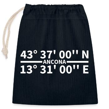 Ancona coordinates - Closable cotton gift bag (25x30cm) - navy - Front