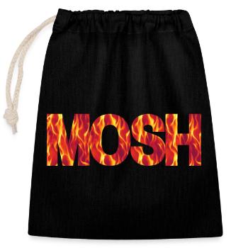 Mosh! - Closable cotton gift bag (25x30cm) - black - Front