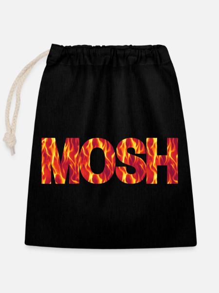 Mosh! - Verschließbarer Geschenkbeutel aus Baumwolle (25x30cm) - Schwarz