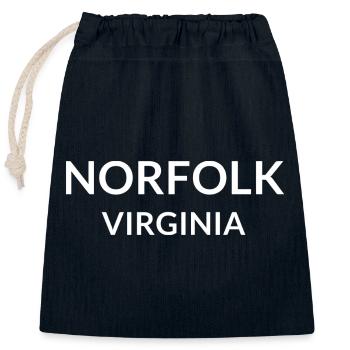 Norfolk Virginia USA - Verschließbarer Geschenkbeutel aus Baumwolle (25x30cm) - Navy - Vorne