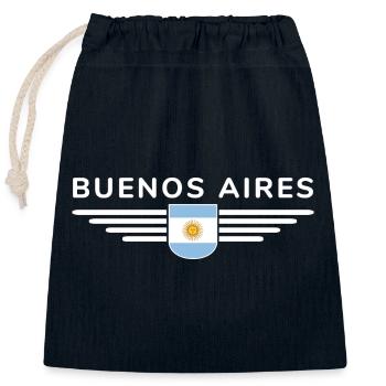 Buenos Aires Shirt for Argentina Fans - Closable cotton gift bag (25x30cm) - navy - Front