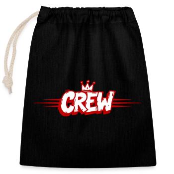 Crew Crown - Closable cotton gift bag (25x30cm) - black - Front
