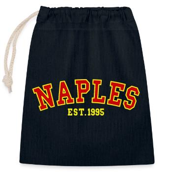 Neapel Est.1995 - Verschließbarer Geschenkbeutel aus Baumwolle (25x30cm) - Navy - Vorne