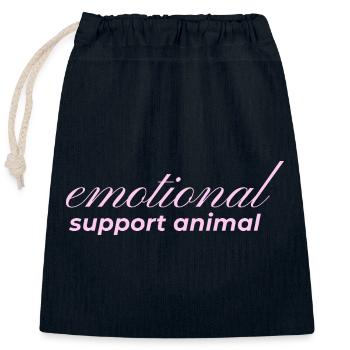 Emotional Support Animal - Verschließbarer Geschenkbeutel aus Baumwolle (25x30cm) - Navy - Vorne