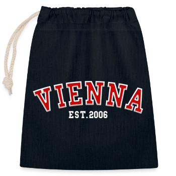 Vienna Est. 2006 - Closable cotton gift bag (25x30cm) - navy - Front