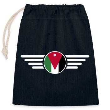 J’aime Jordan, T-shirt Style Design - Sac cadeau en coton avec cordon (25 x 30 cm) - bleu marine - Devant