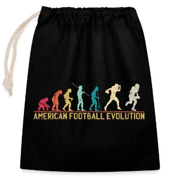 Conception de l’évolution du football américain - Sac cadeau en coton avec cordon (25 x 30 cm) - noir - Devant