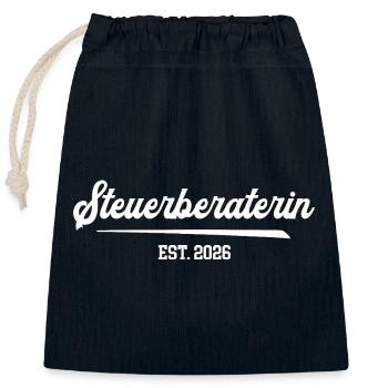 Steuerberater Steuerberatung Beruf Finanzen Steuer - Verschließbarer Geschenkbeutel aus Baumwolle (25x30cm) - Navy - Vorne