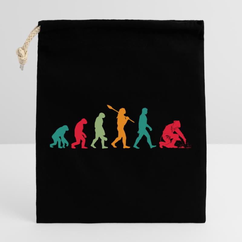 Évolution des soudeurs Sac cadeau en coton avec cordon (25 x 30 cm)