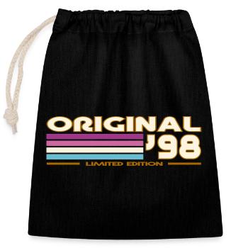 1998 - Closable cotton gift bag (25x30cm) - black - Front