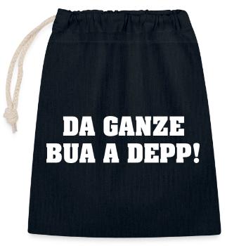 DA GANZE BUA A DEPP! - Verschließbarer Geschenkbeutel aus Baumwolle (25x30cm) - Navy - Vorne