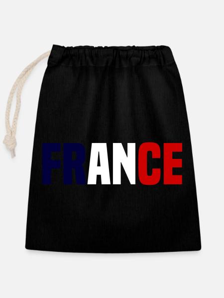 Frankreich im Gegensatz - Verschließbarer Geschenkbeutel aus Baumwolle (25x30cm) - Schwarz
