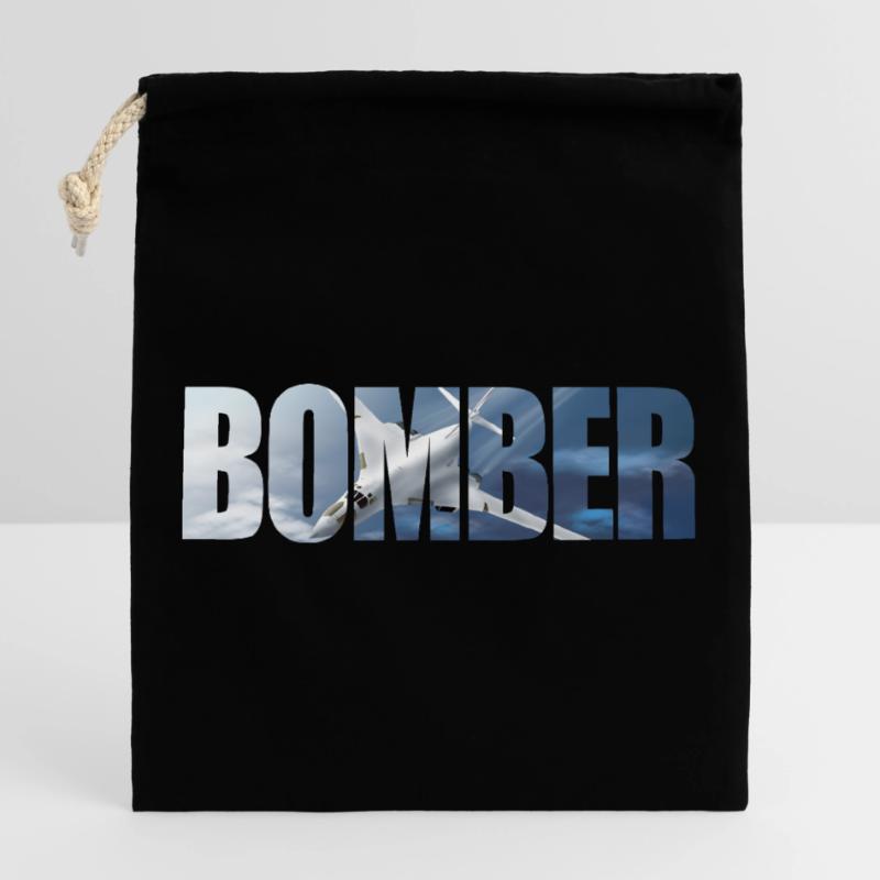 Bomber Tu-160 Verschließbarer Geschenkbeutel aus Baumwolle (25x30cm)