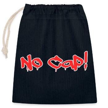 No Cap - Closable cotton gift bag (25x30cm) - navy - Front