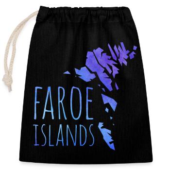 faroe - Closable cotton gift bag (25x30cm) - black - Front
